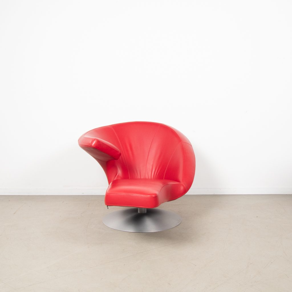 Leolux Parabolica Fauteuil Rood Leer - Image 2