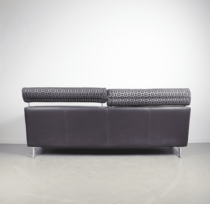 Leolux Patachou Bank Paars Leer + Hocker - Image 5