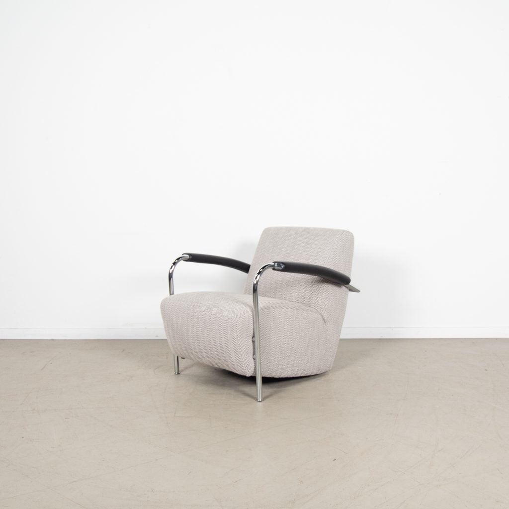 Leolux Scylla Laag Fauteuil Lichtgrijs Gemêleerd Stof - Image 4