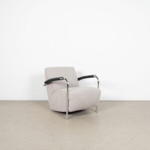 Leolux Scylla Laag Fauteuil Lichtgrijs Gemêleerd Stof