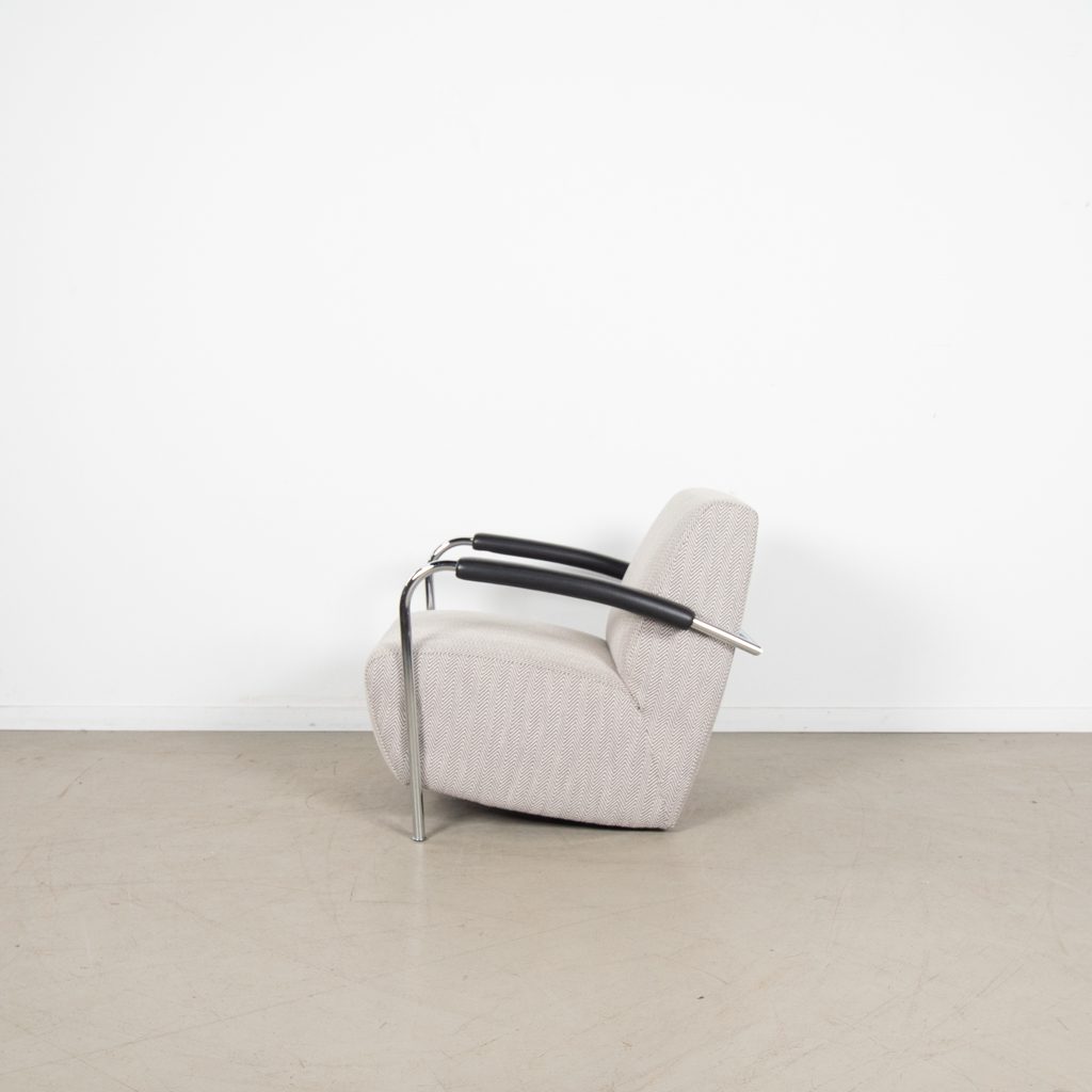 Leolux Scylla Laag Fauteuil Lichtgrijs Gemêleerd Stof - Image 3