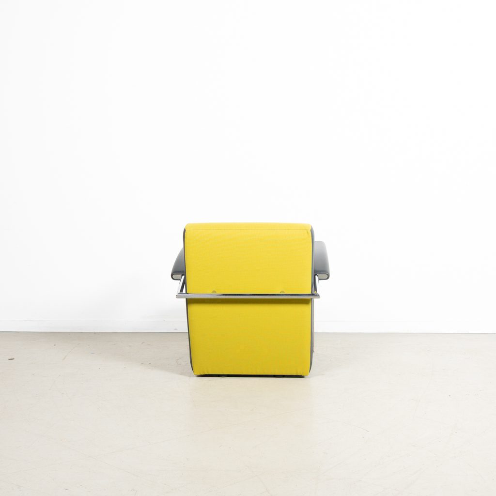 Leolux Scylla Laag Fauteuil Geel/Grijs Stof/Leer - Image 5