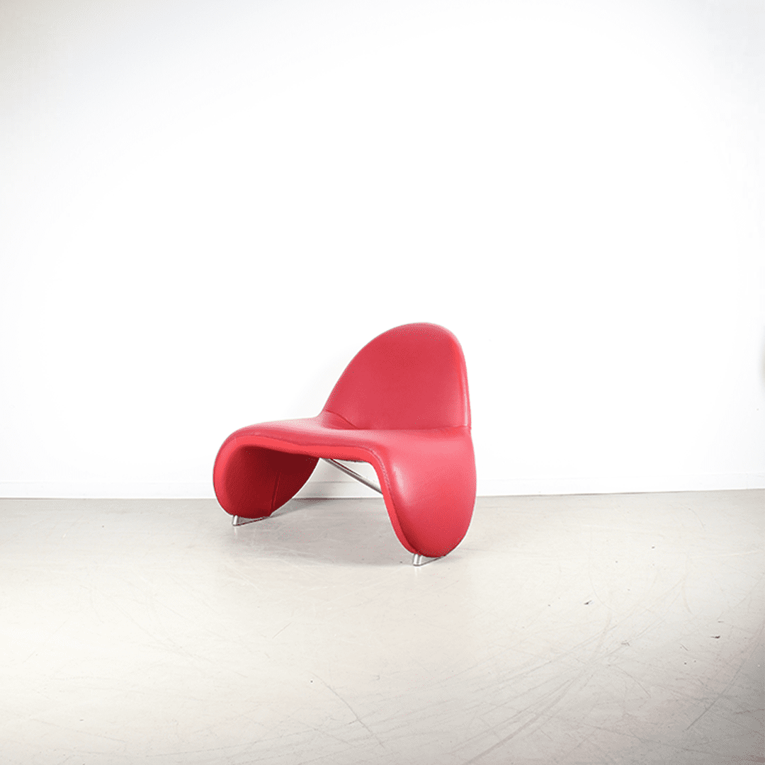 Leolux Sella Fauteuil Rood Leer - Image 3