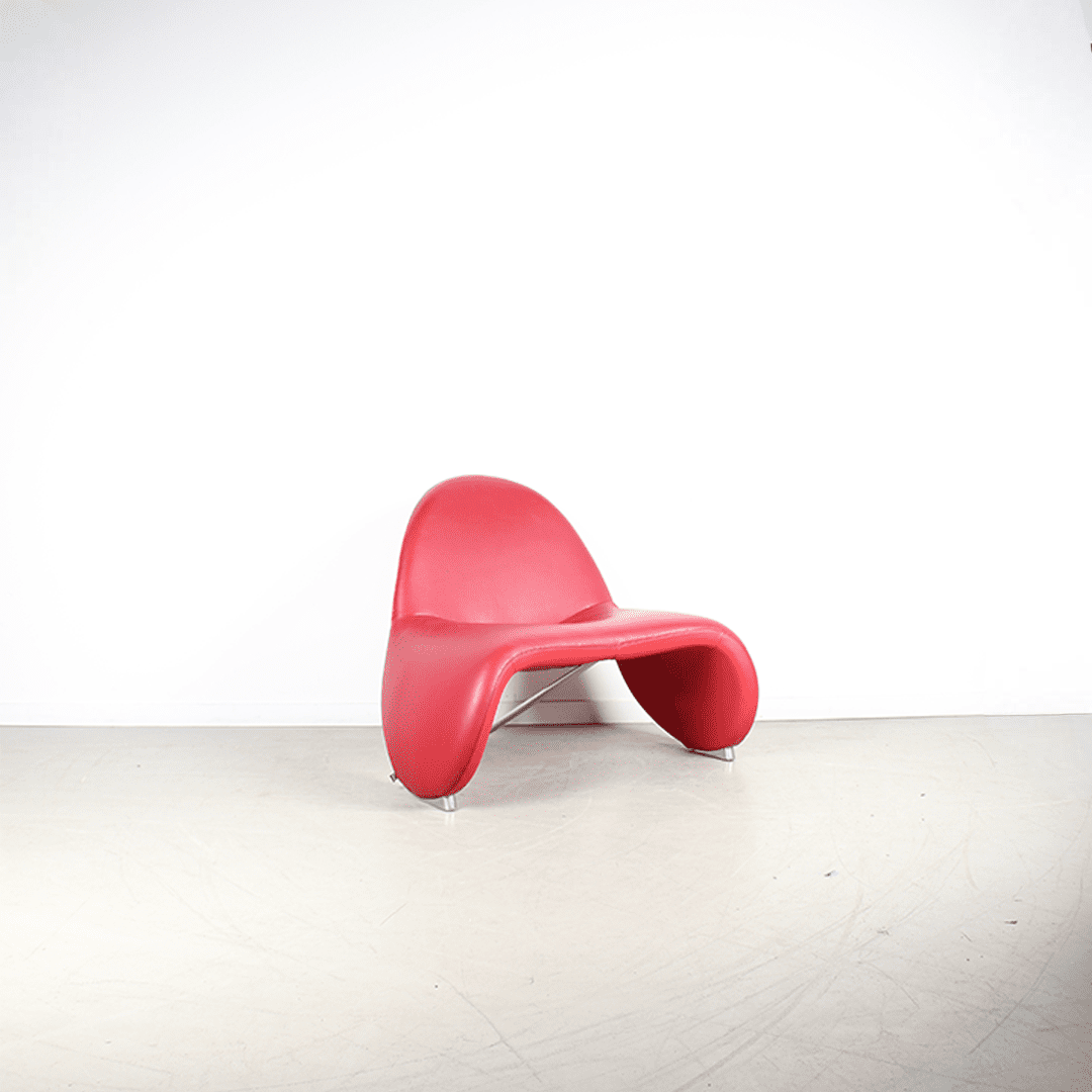 Leolux Sella Fauteuil Rood Leer
