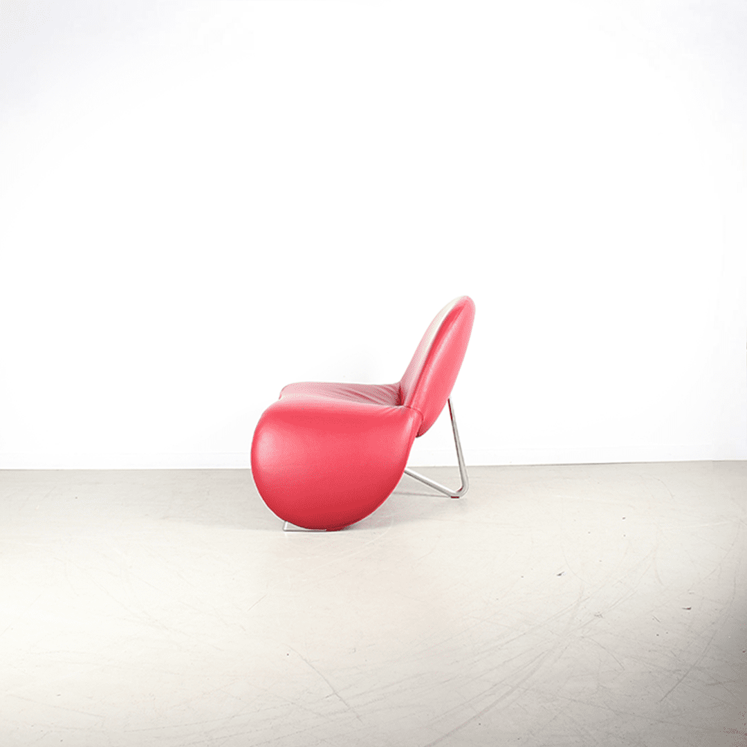 Leolux Sella Fauteuil Rood Leer - Image 4