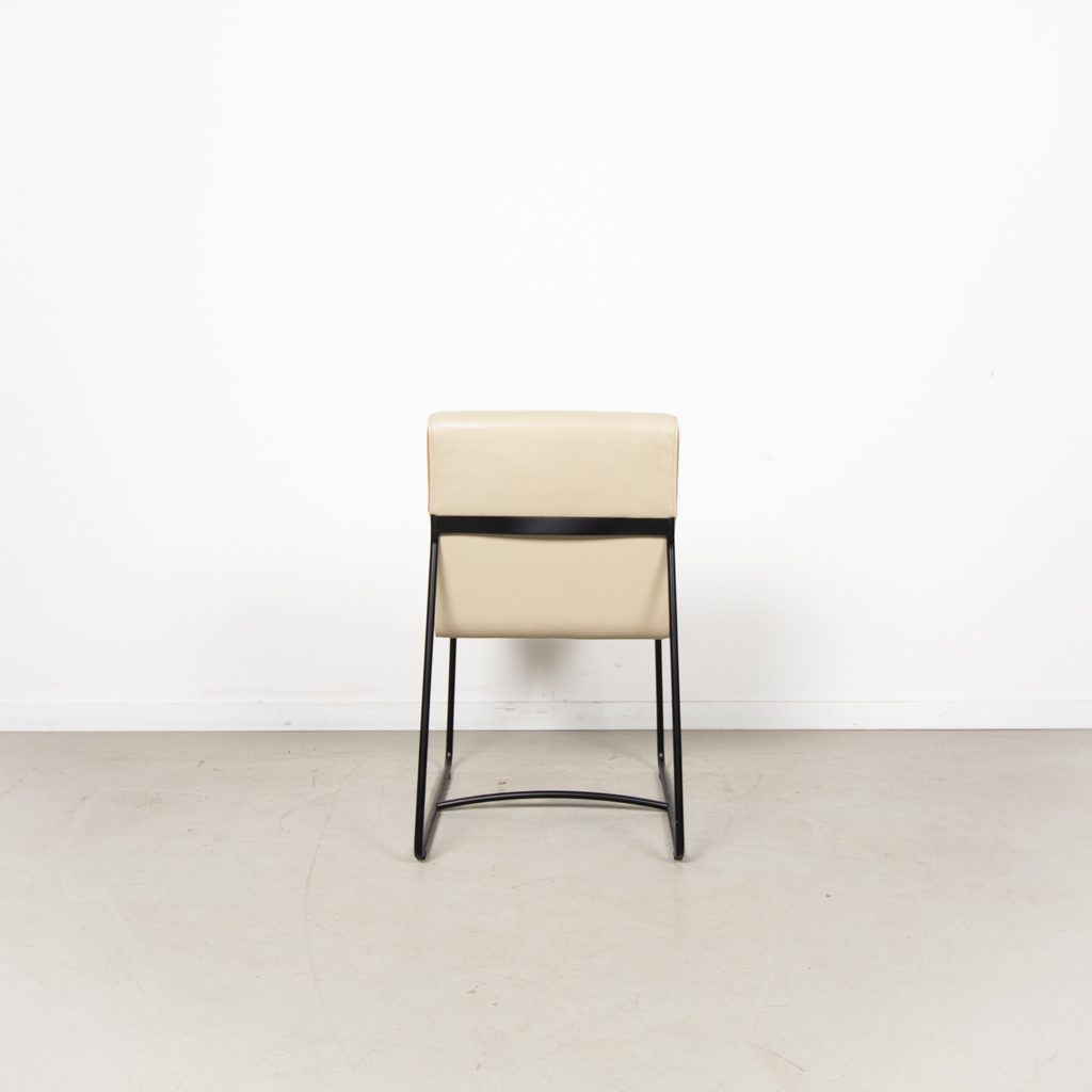 Leolux Spring Stoel Creme/Beige Leer - Zwart - Image 5