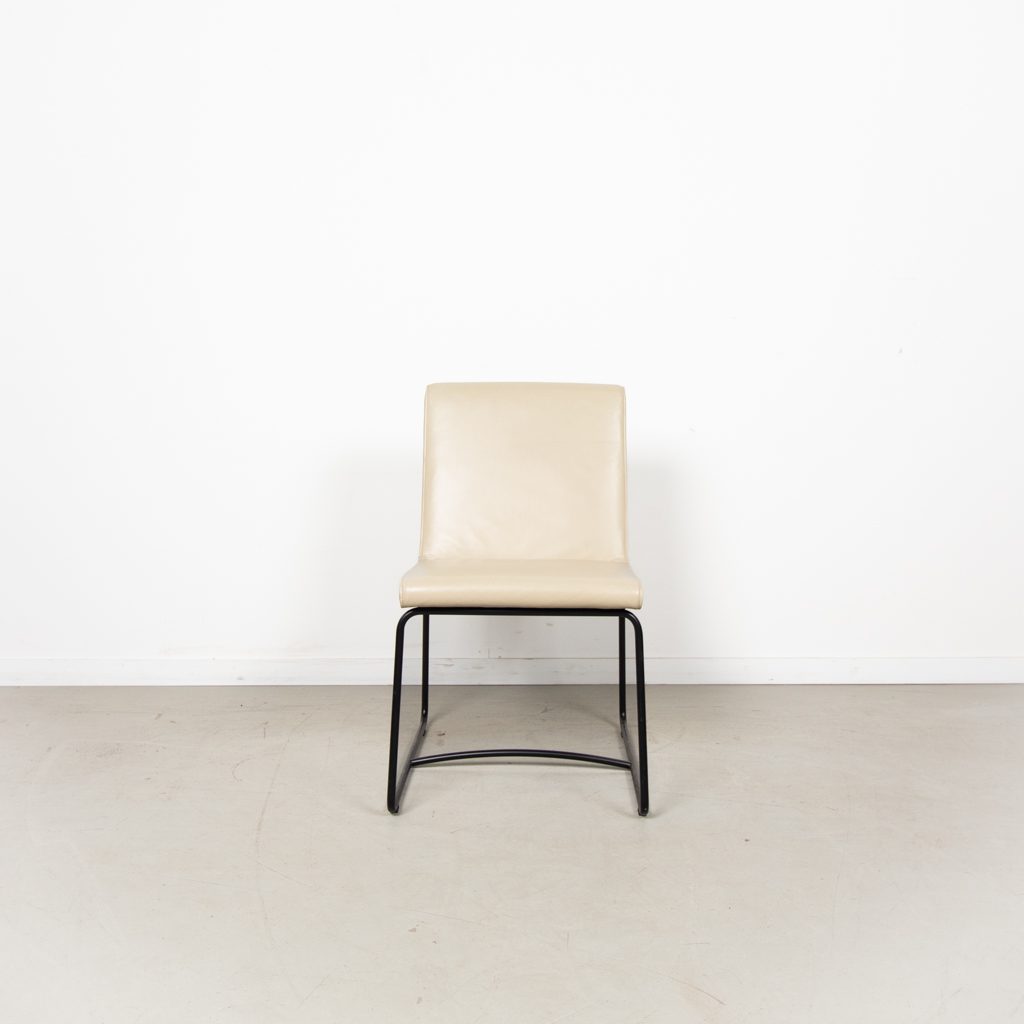 Leolux Spring Stoel Creme/Beige Leer - Zwart - Image 2