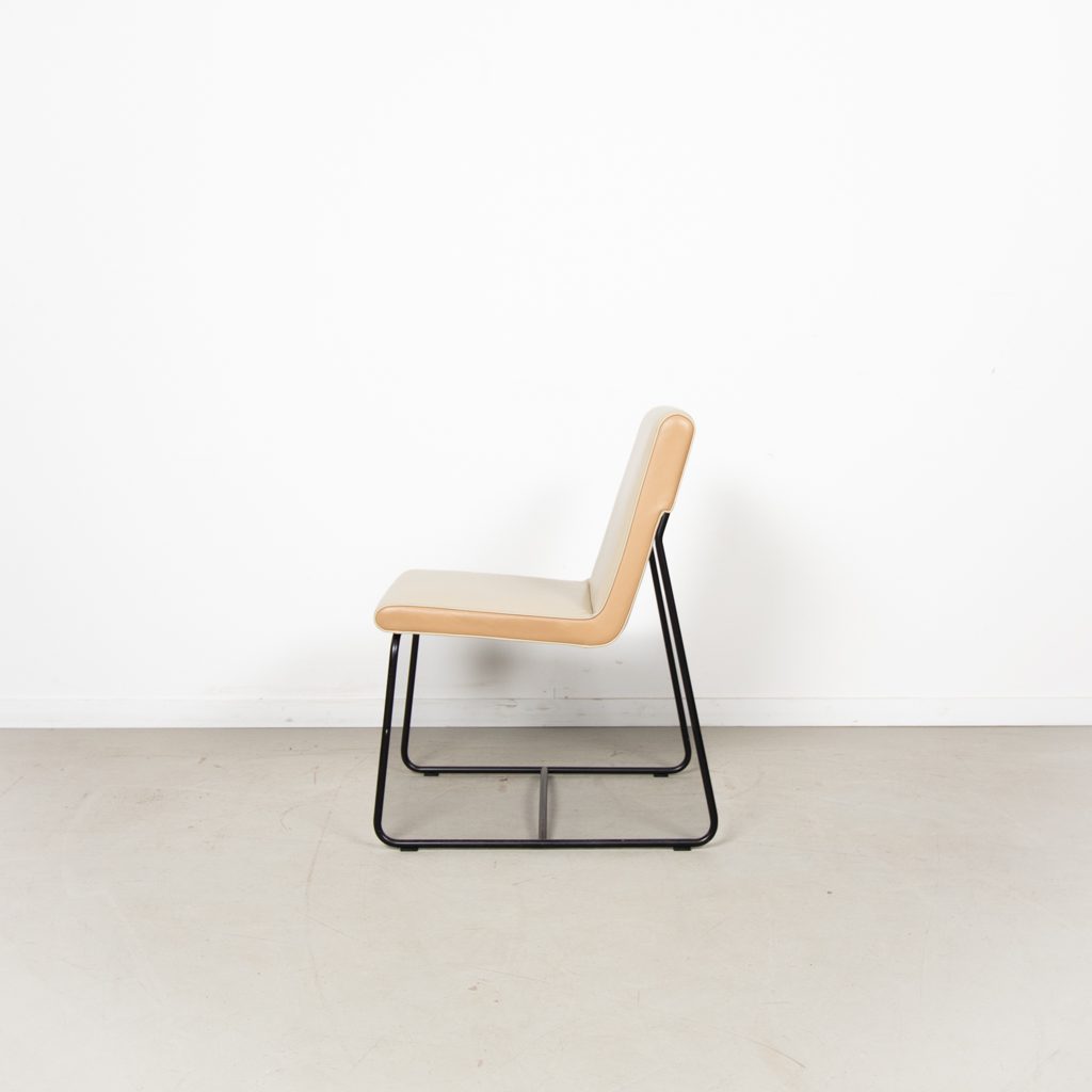 Leolux Spring Stoel Creme/Beige Leer - Zwart - Image 4