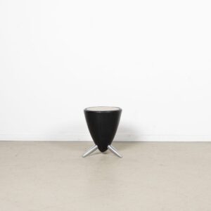 Leolux Tamtam Kruk Zwart Leer - Aluminium