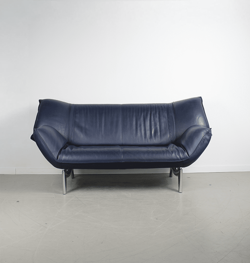Leolux Tango Bank 2-Zits Blauw Leer