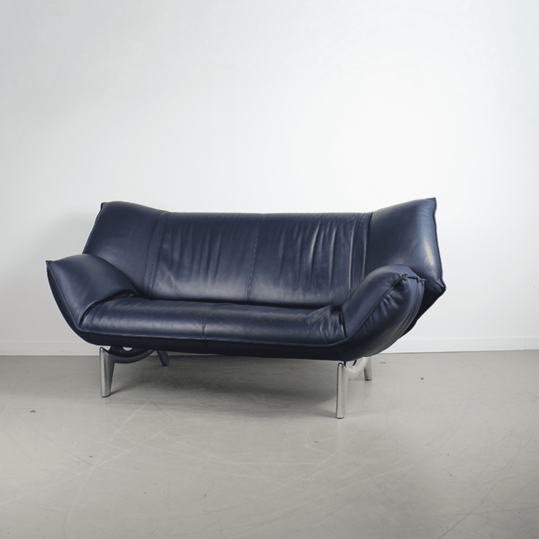 Leolux Tango Bank 2-Zits Blauw Leer - Image 3