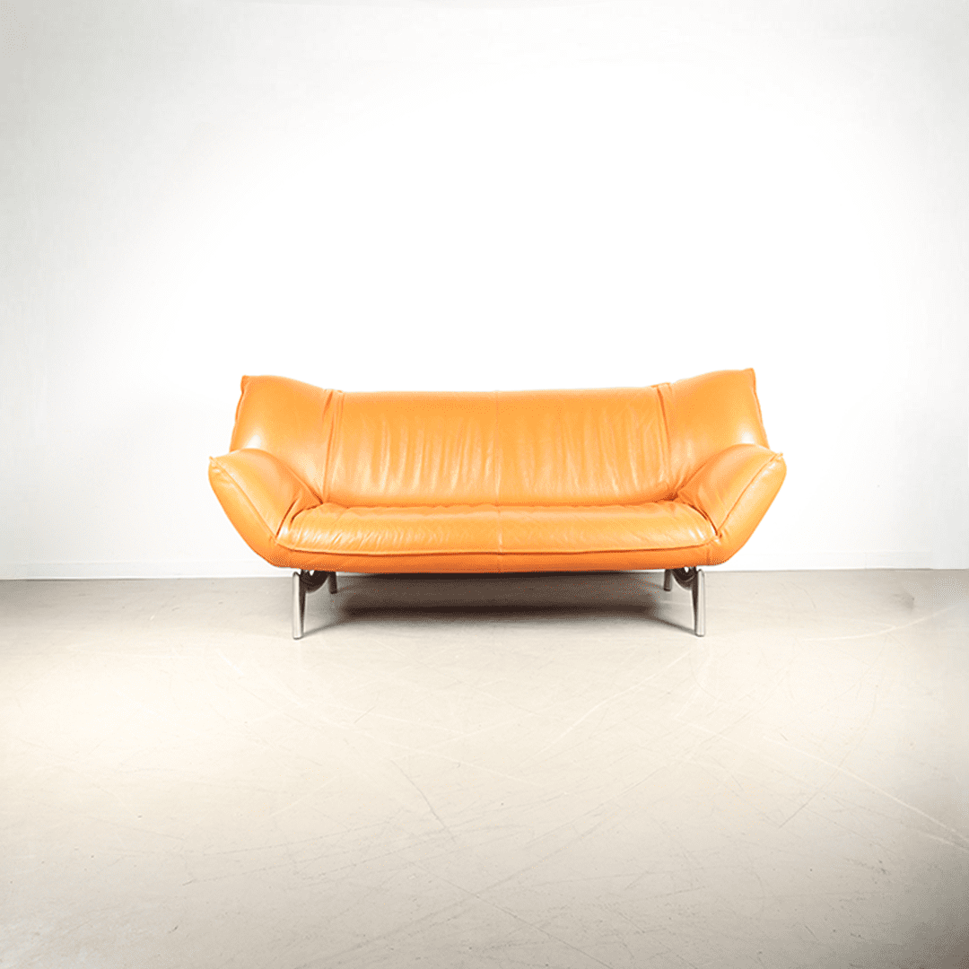 Leolux Tango Bank 3-Zits Oranje Leer