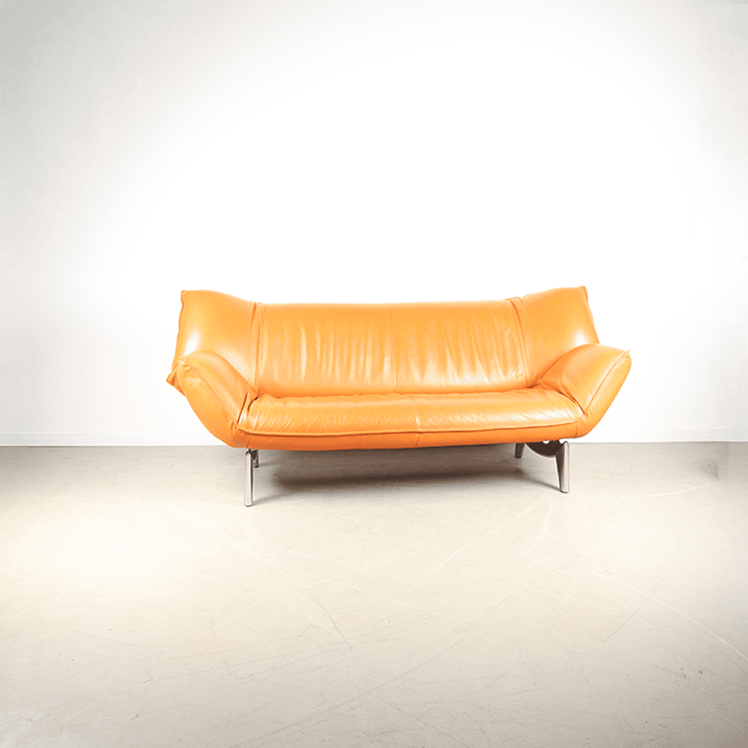 Leolux Tango Bank 3-Zits Oranje Leer - Image 2