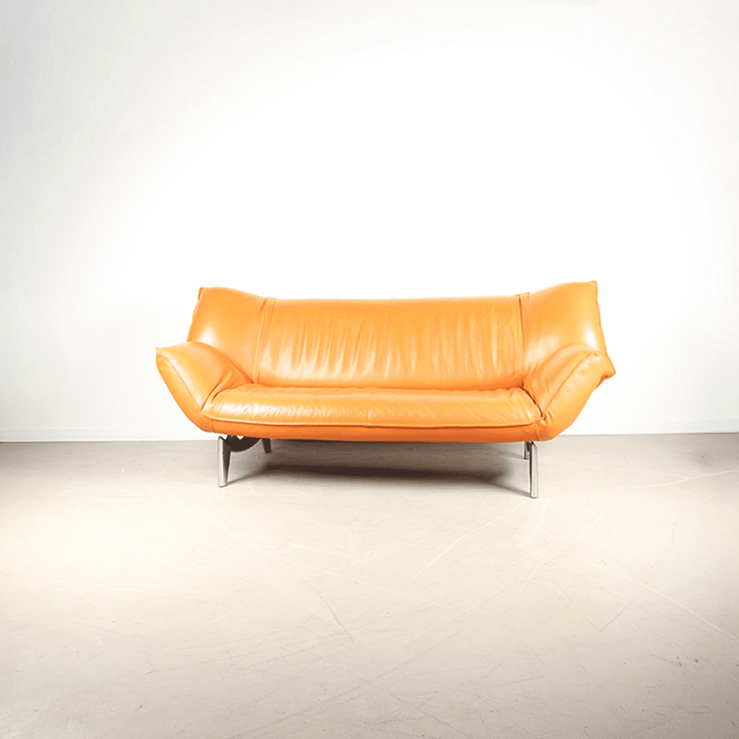 Leolux Tango Bank 3-Zits Oranje Leer - Image 3