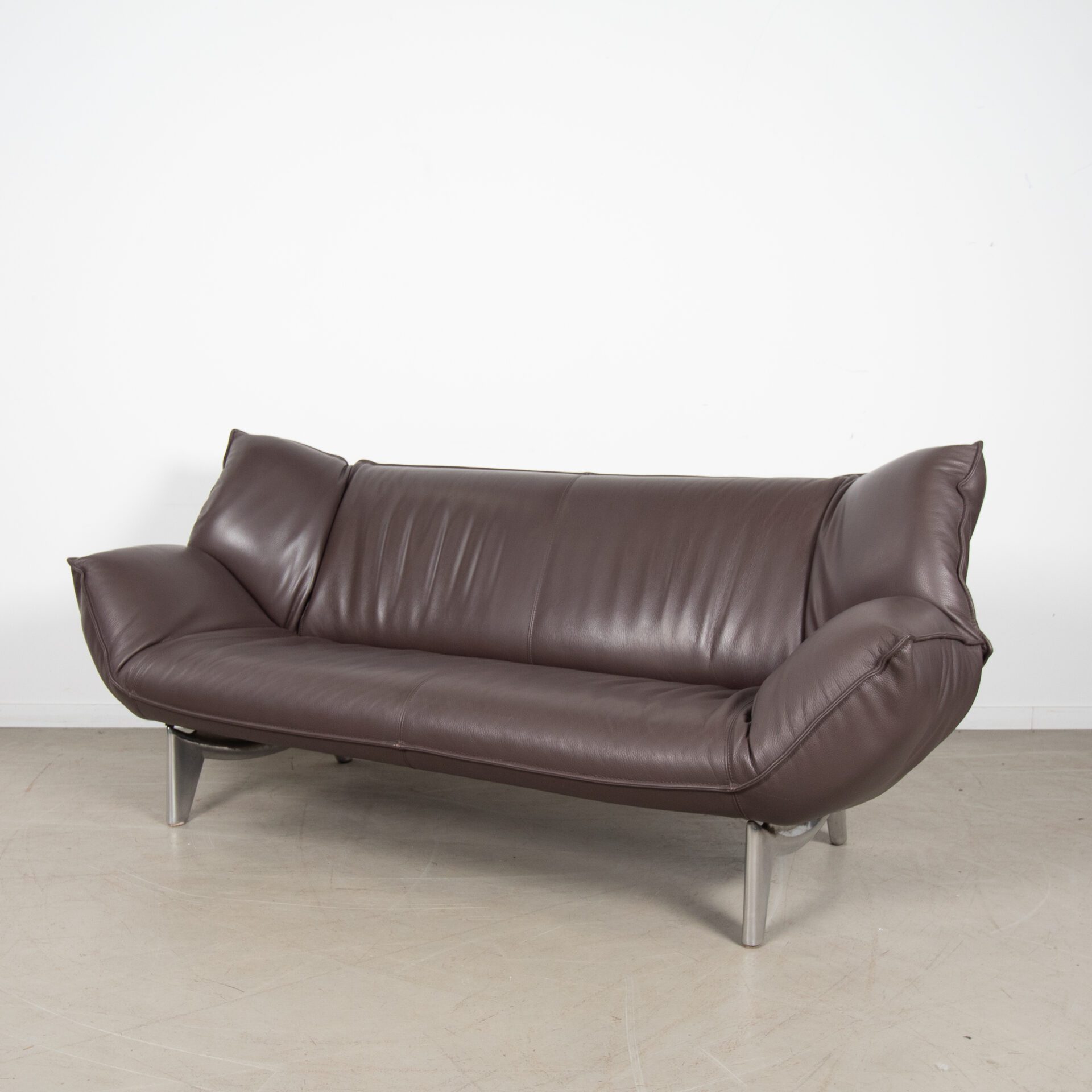 Leolux Tango Bank 3-Zits DonkerBruin Leer - Image 4