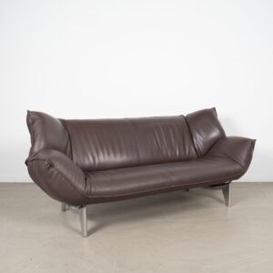 Leolux Tango Bank 3-Zits DonkerBruin Leer