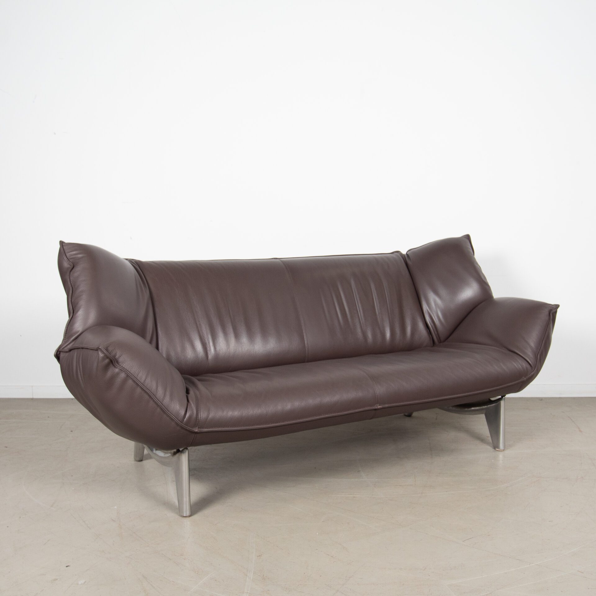 Leolux Tango Bank 3-Zits DonkerBruin Leer
