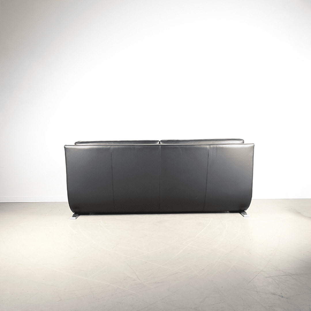 Leolux Timandra Bank 3-Zits Zwart Leer - Image 4
