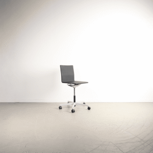 Vitra .04 Bureaustoel Zwart Kunststof (Zonder Armleuning) - Gepoedercoat Zilver