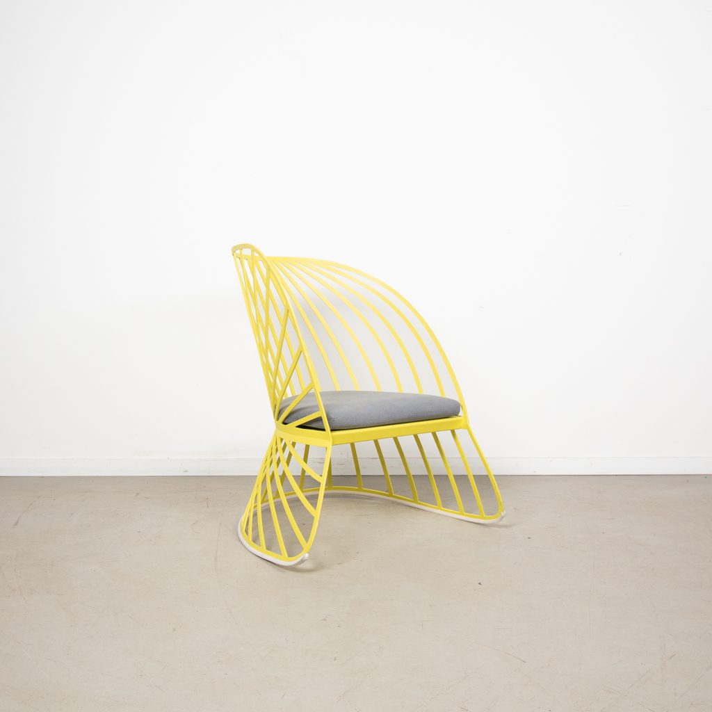 Molteni&C Sol Schommelstoel Geel Aluminium