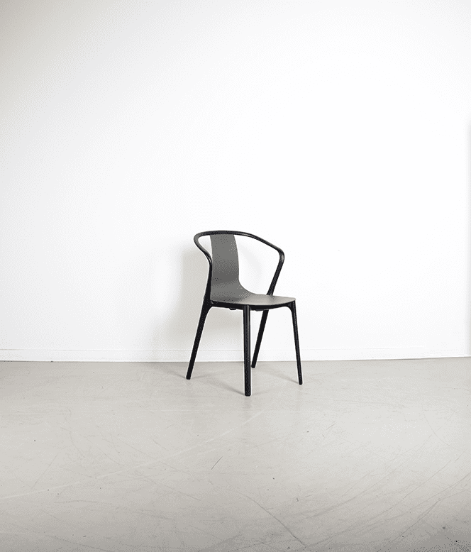 Vitra Belleville Stoel Grijs Kunststof - Zwart