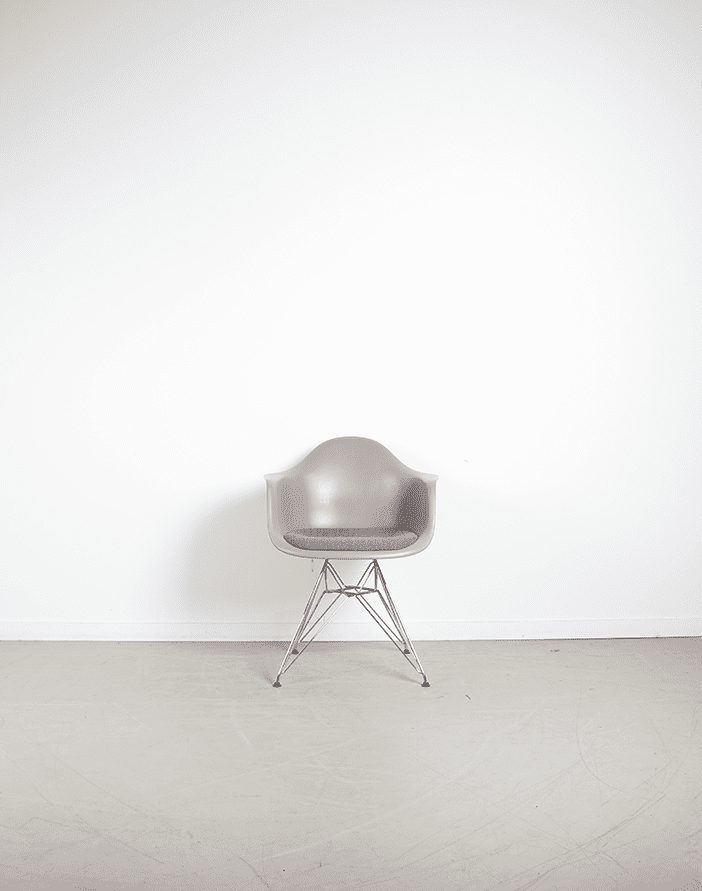 Vitra Eames DAR Stoel Taupe Kunststof - Chroom - Image 2