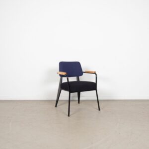 Vitra Prouve Direction Fauteuil Donkerblauw/Zwart Stof