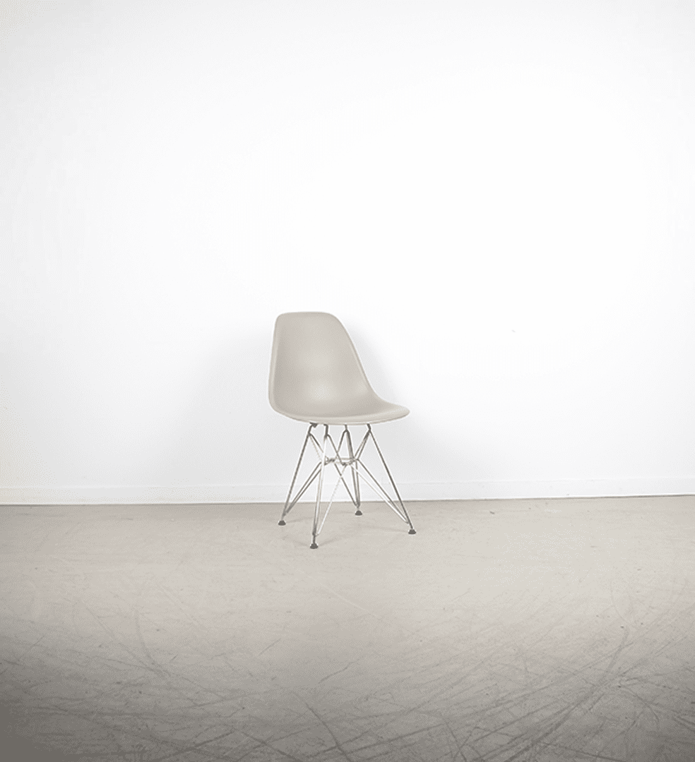 Vitra Eames DSR Stoel Taupe Kunststof - Chroom