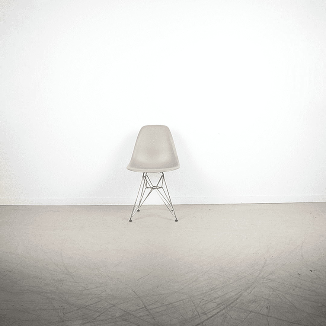 Vitra Eames DSR Stoel Taupe Kunststof - Chroom - Image 2