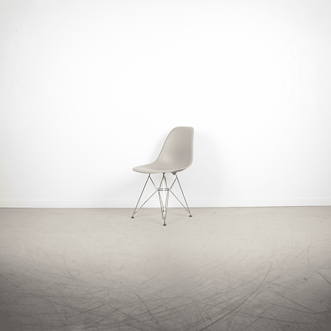 Vitra Eames DSR Stoel Taupe Kunststof - Chroom - Image 3