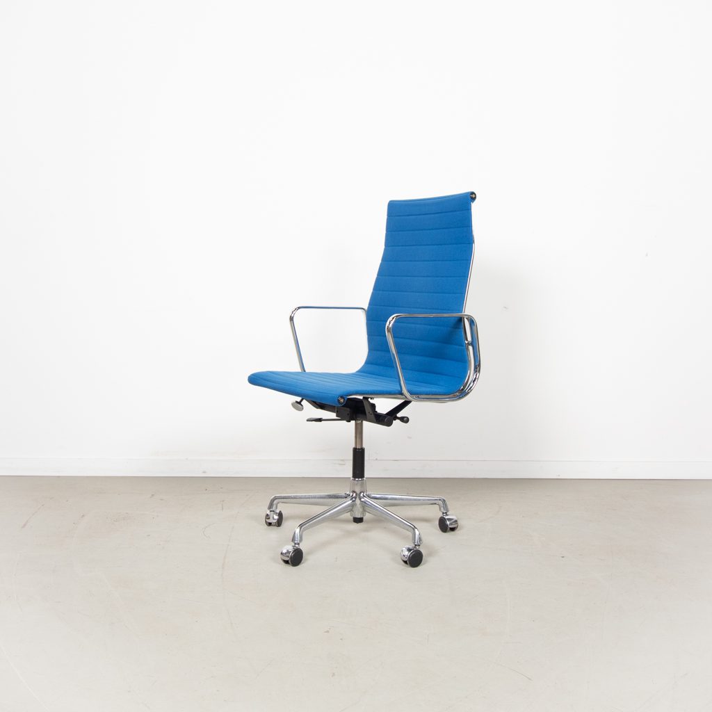Vitra EA 119 Bureaustoel Blauw Hopsak - Chroom - Image 3