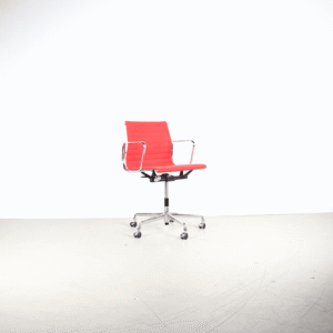 Vitra Eames EA 117 Bureaustoel Rood Hopsak - Chroom