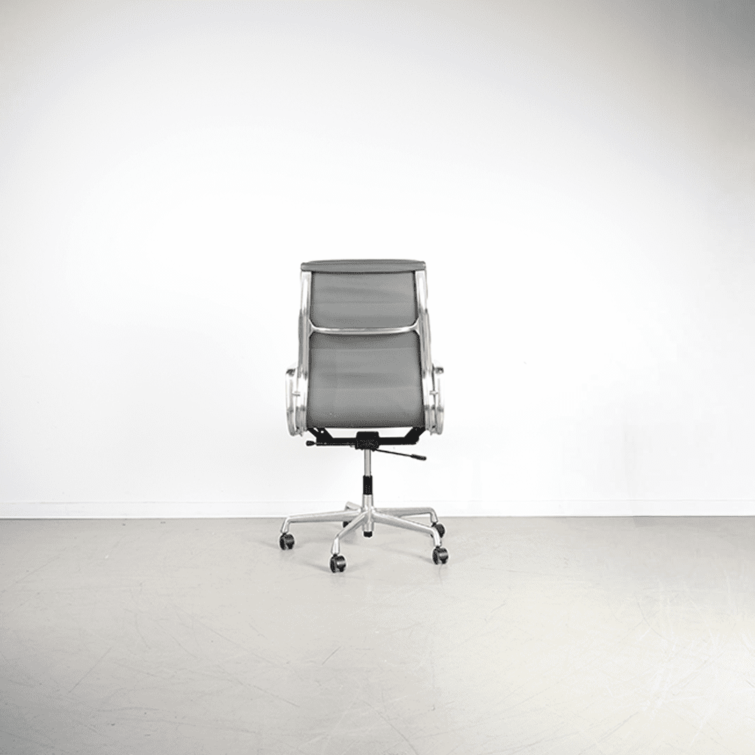 Vitra Eames EA 219 Bureaustoel Grijs Leer – Aluminium - Image 5