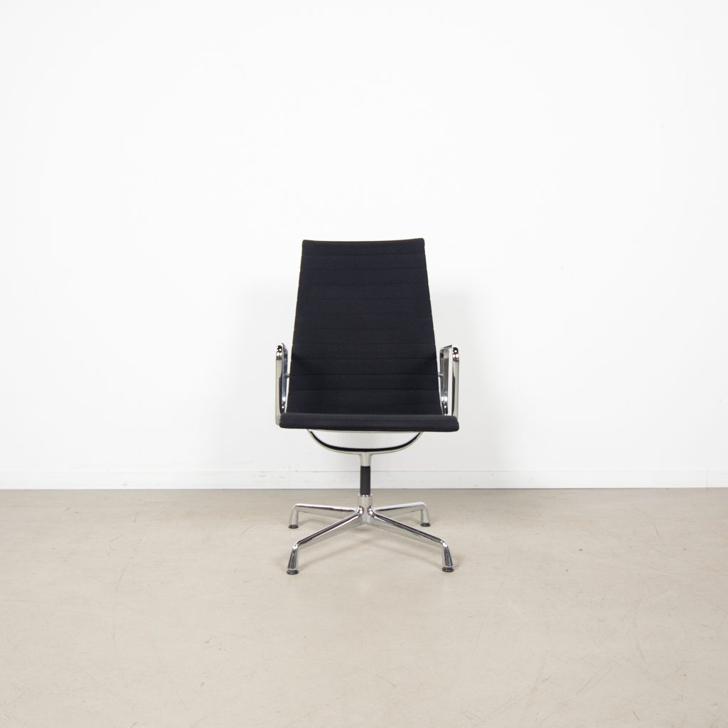 Vitra Eames EA 112 Bureaustoel Zwart Hopsak – Chroom - Image 4