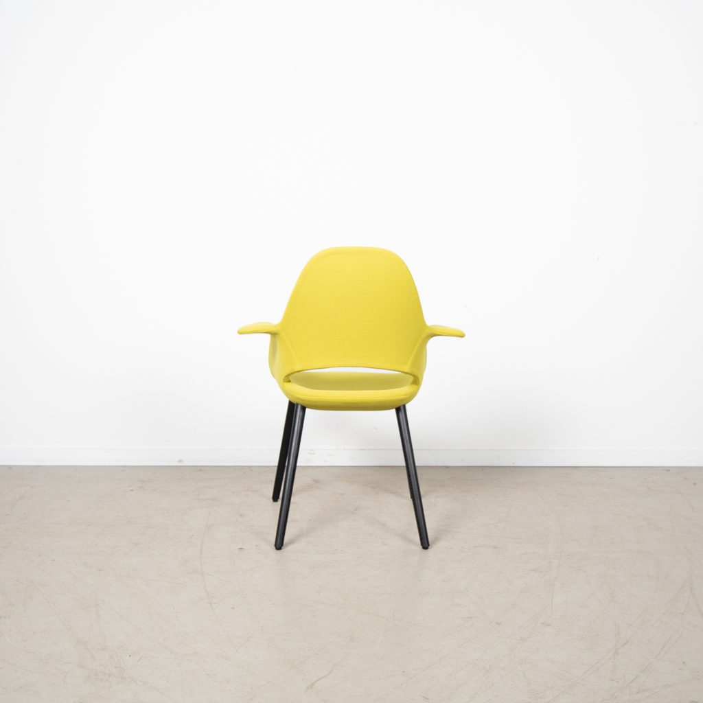 Vitra Organic Conference Stoel Geel Stof - Zwart - Image 5