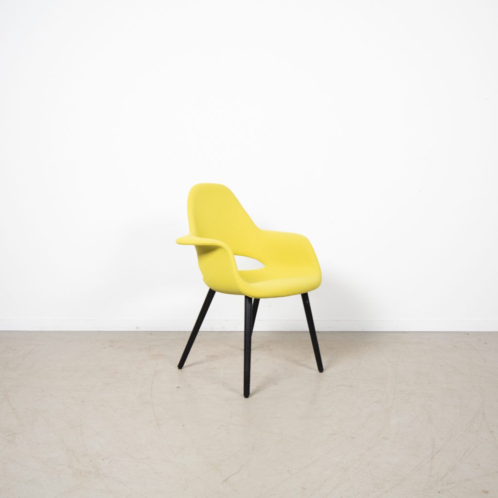 Vitra Organic Conference Stoel Geel Stof - Zwart