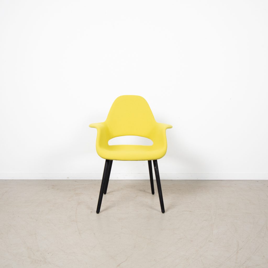 Vitra Organic Conference Stoel Geel Stof - Zwart - Image 2