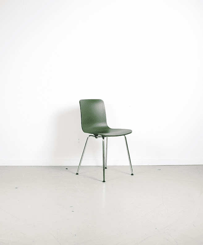 Vitra Hal Stoel Groen Kunststof - Chroom