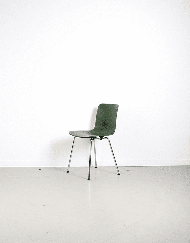 Vitra Hal Stoel Groen Kunststof - Chroom - Image 3