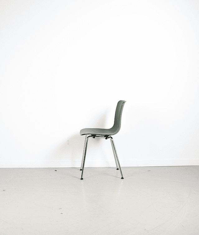 Vitra Hal Stoel Groen Kunststof - Chroom - Image 4