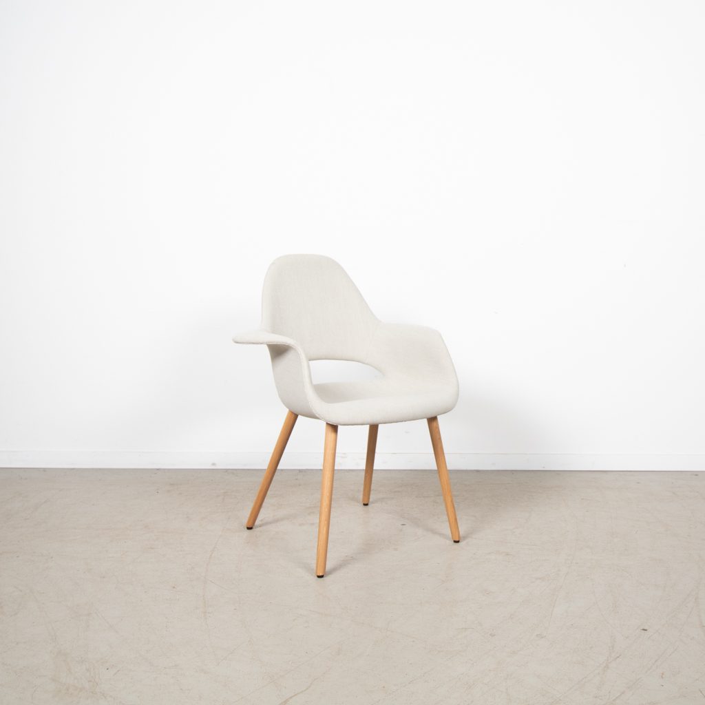 Vitra Organic Conference Stoel Wit Stof - Hout