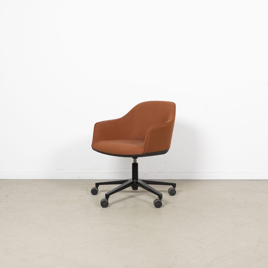 Vitra Softshell Bureaustoel Terracotta Stof - Zwart - Image 3