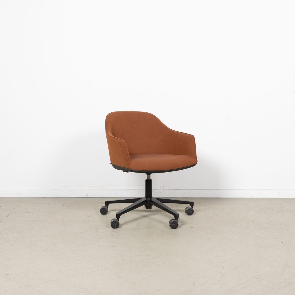 Vitra Softshell Bureaustoel Terracotta Stof - Zwart