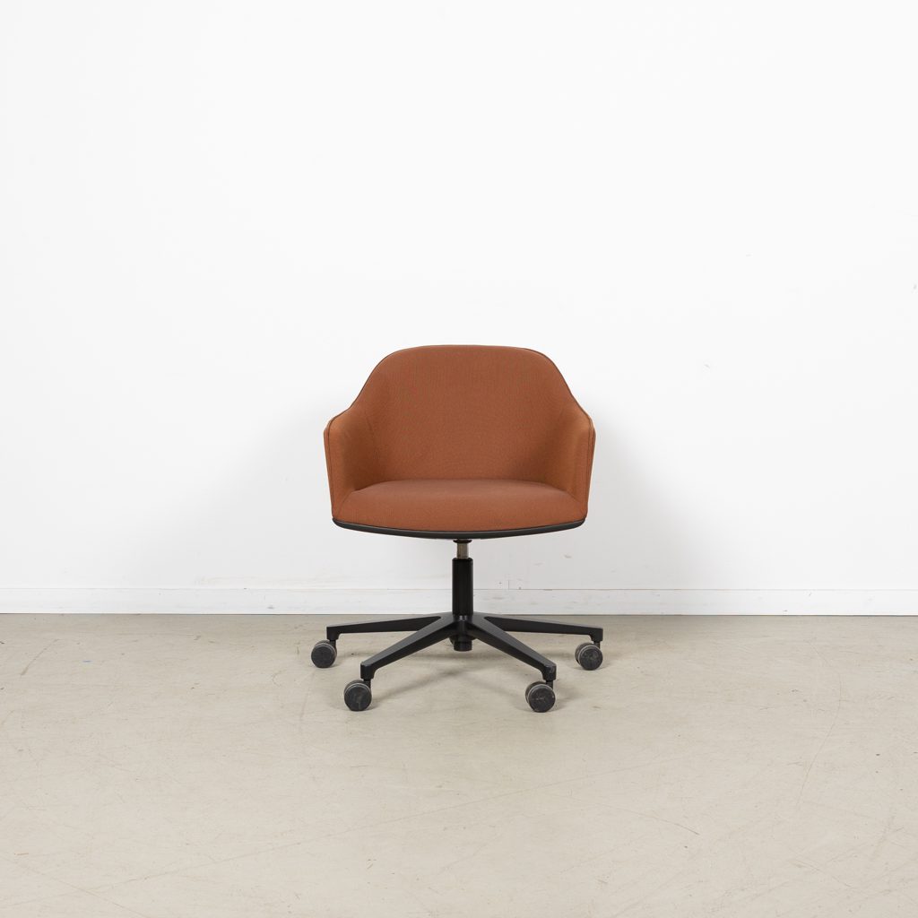 Vitra Softshell Bureaustoel Terracotta Stof - Zwart - Image 2