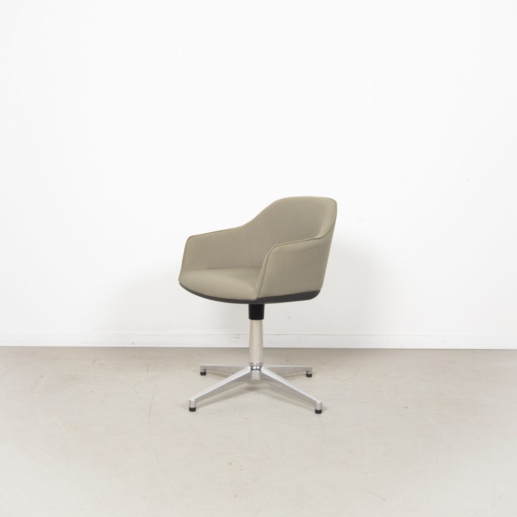 Vitra Softshell Bureaustoel GrijsGroen Stof - Aluminium - Image 3