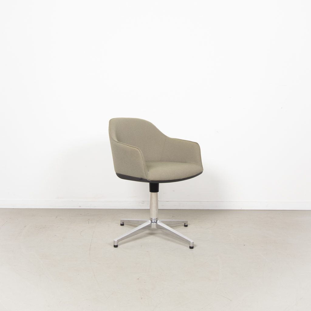 Vitra Softshell Bureaustoel GrijsGroen Stof - Aluminium