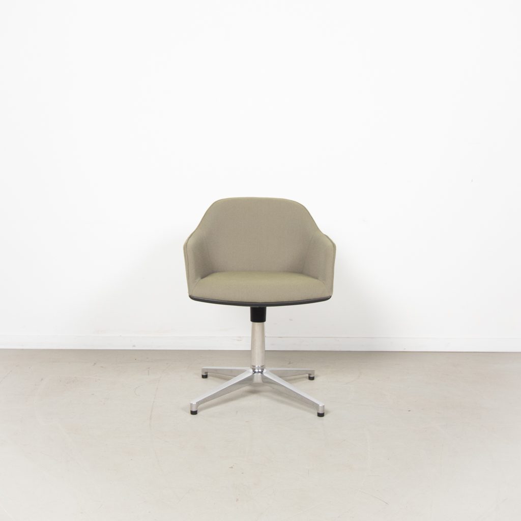 Vitra Softshell Bureaustoel GrijsGroen Stof - Aluminium - Image 2