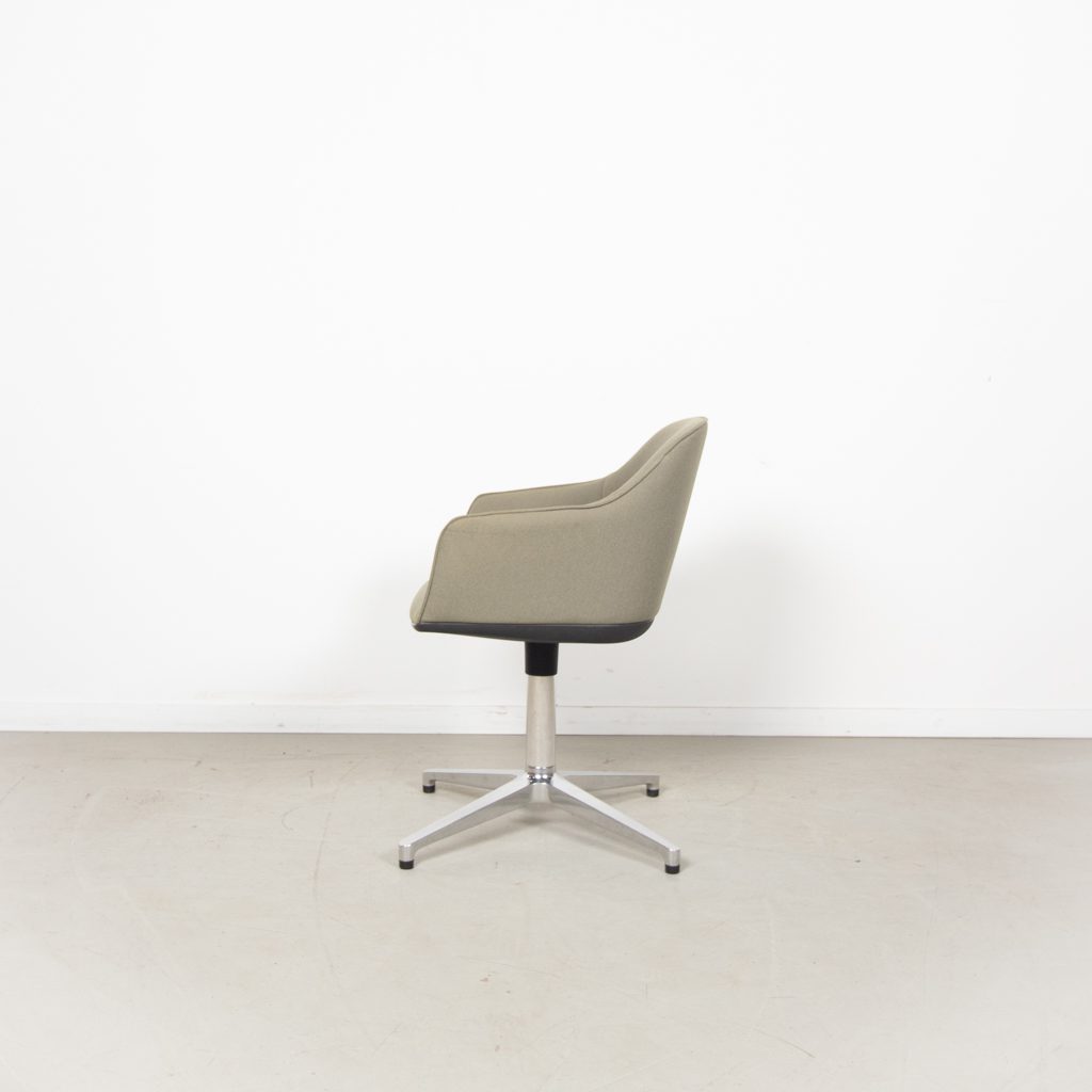 Vitra Softshell Bureaustoel GrijsGroen Stof - Aluminium - Image 4