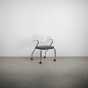 Vitra Visaroll Bureaustoel Grijs Stof/Wit Kunststof