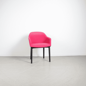 Vitra Softshell Stoel Roze Stof – Zwart